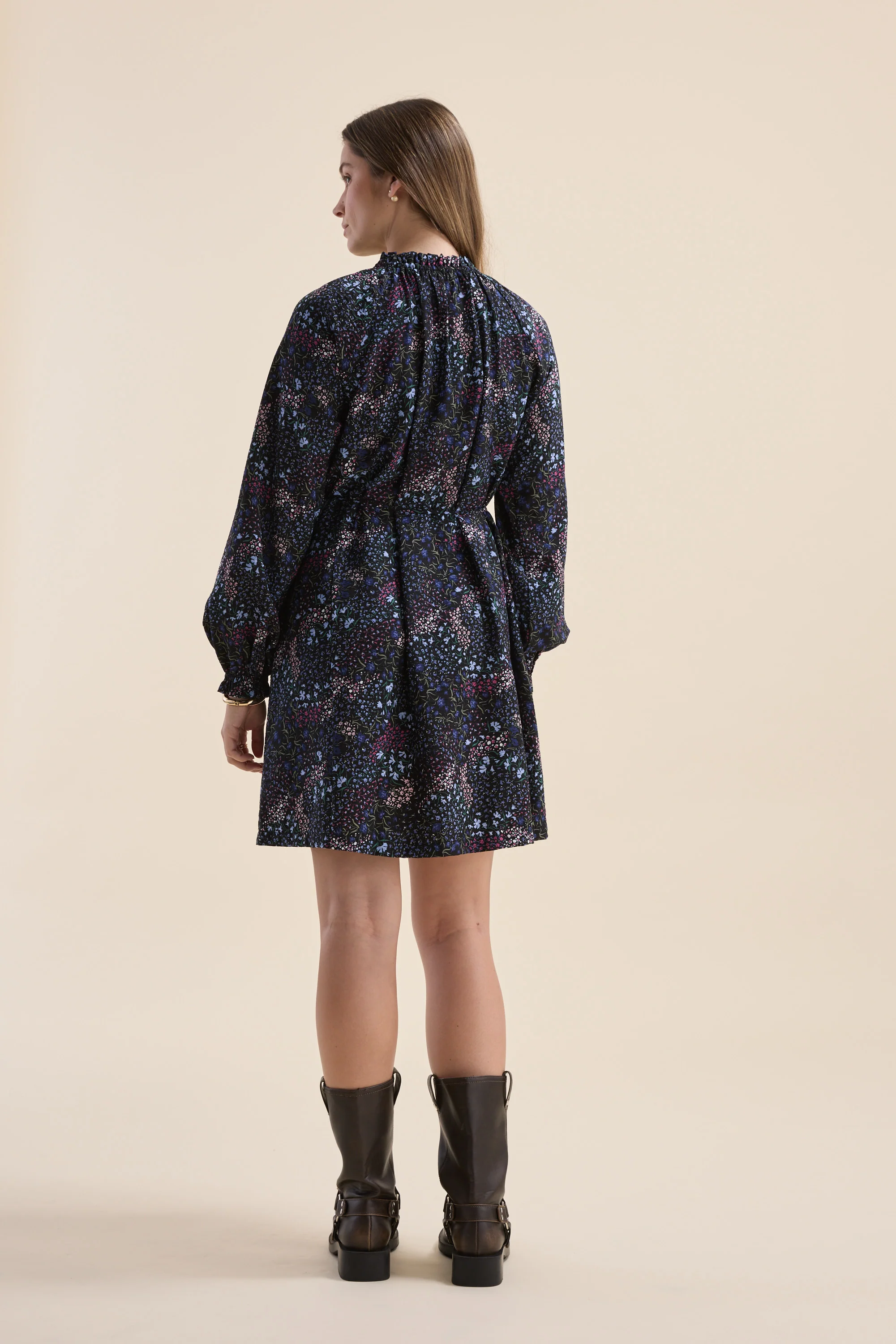 Vera Gathered Mini Dress - Image 8