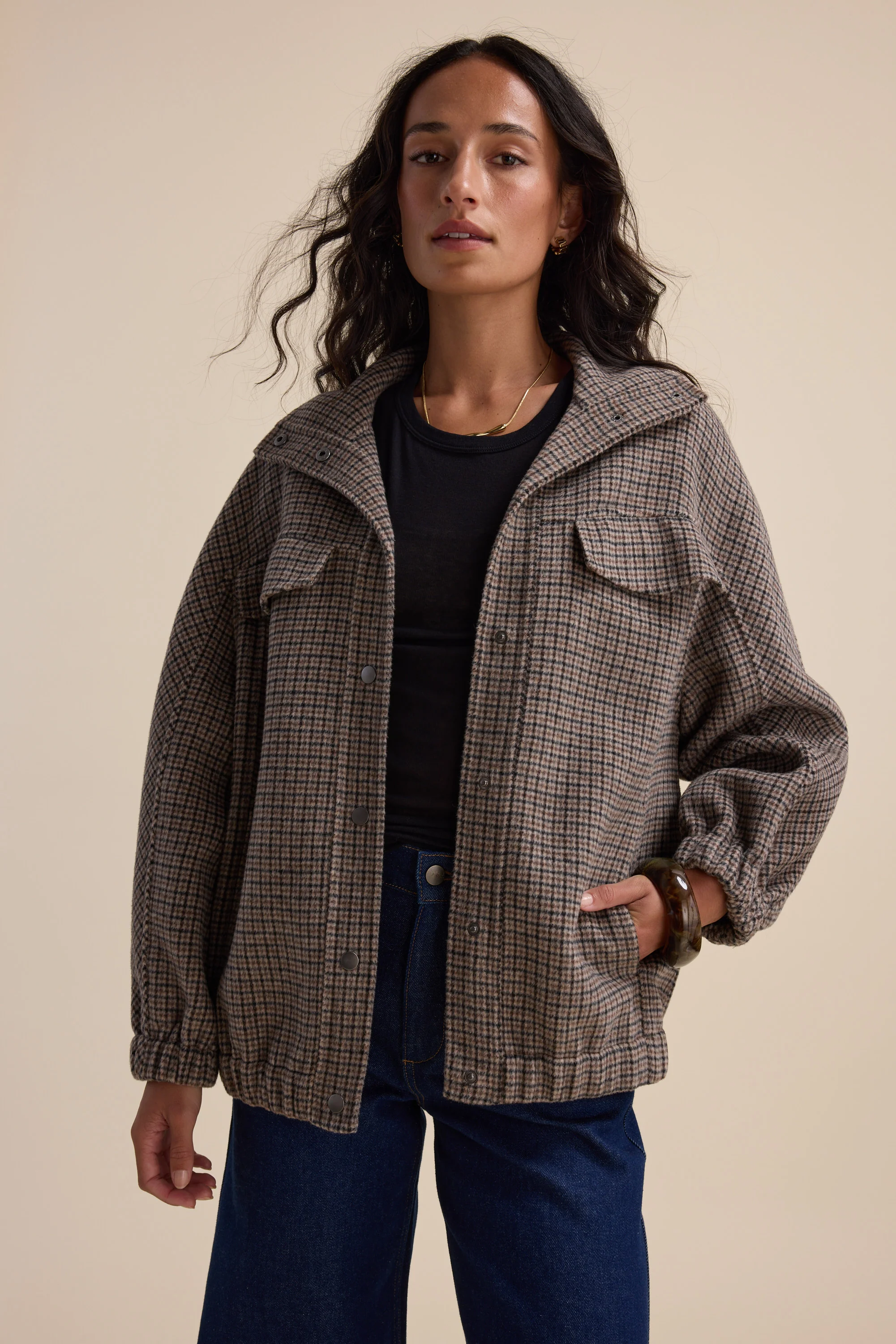 Wool Blend Bomber Coat - Image 9